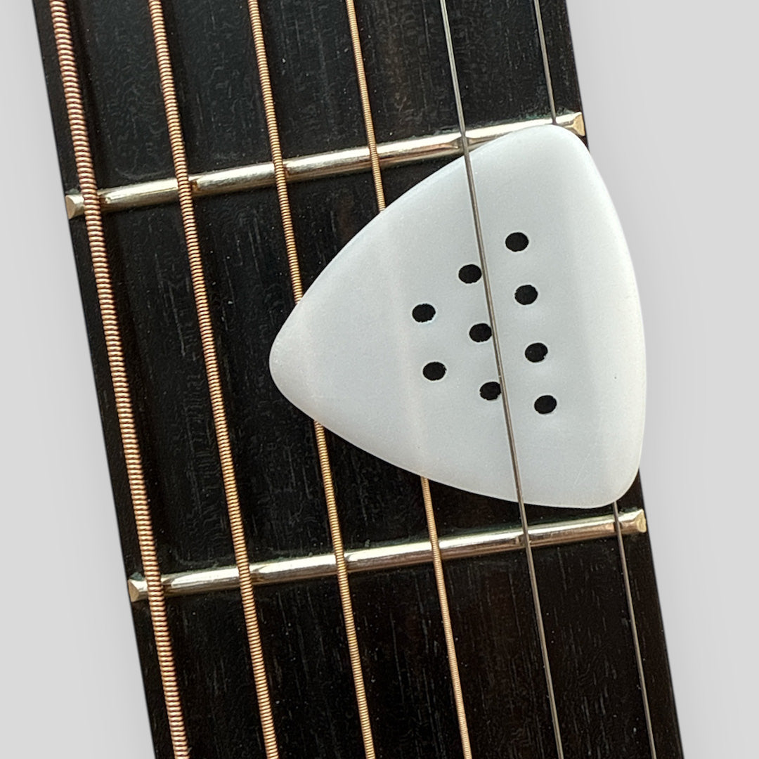 hand-finished-bluegrass-guitar-pick-flatpicking-triangle-matte-white-1.0mm