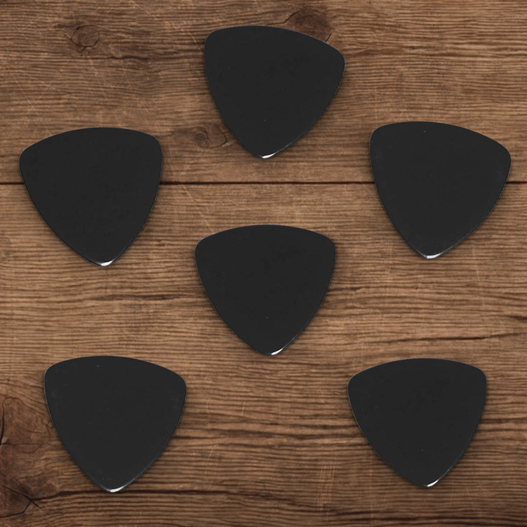 large-triangle-guitar-picks-woodtone-vintage-tone-6-pack-black