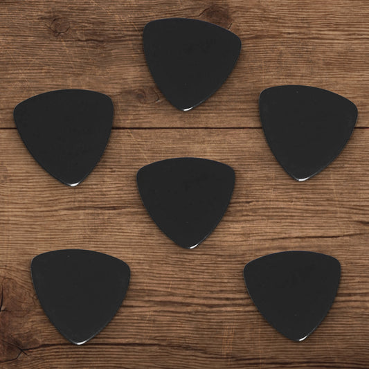 large-triangle-guitar-picks-woodtone-vintage-tone-6-pack-black