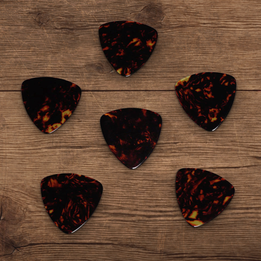 medium-triangle-guitar-picks-woodtone-vintage-tone-6-pack-tortoise