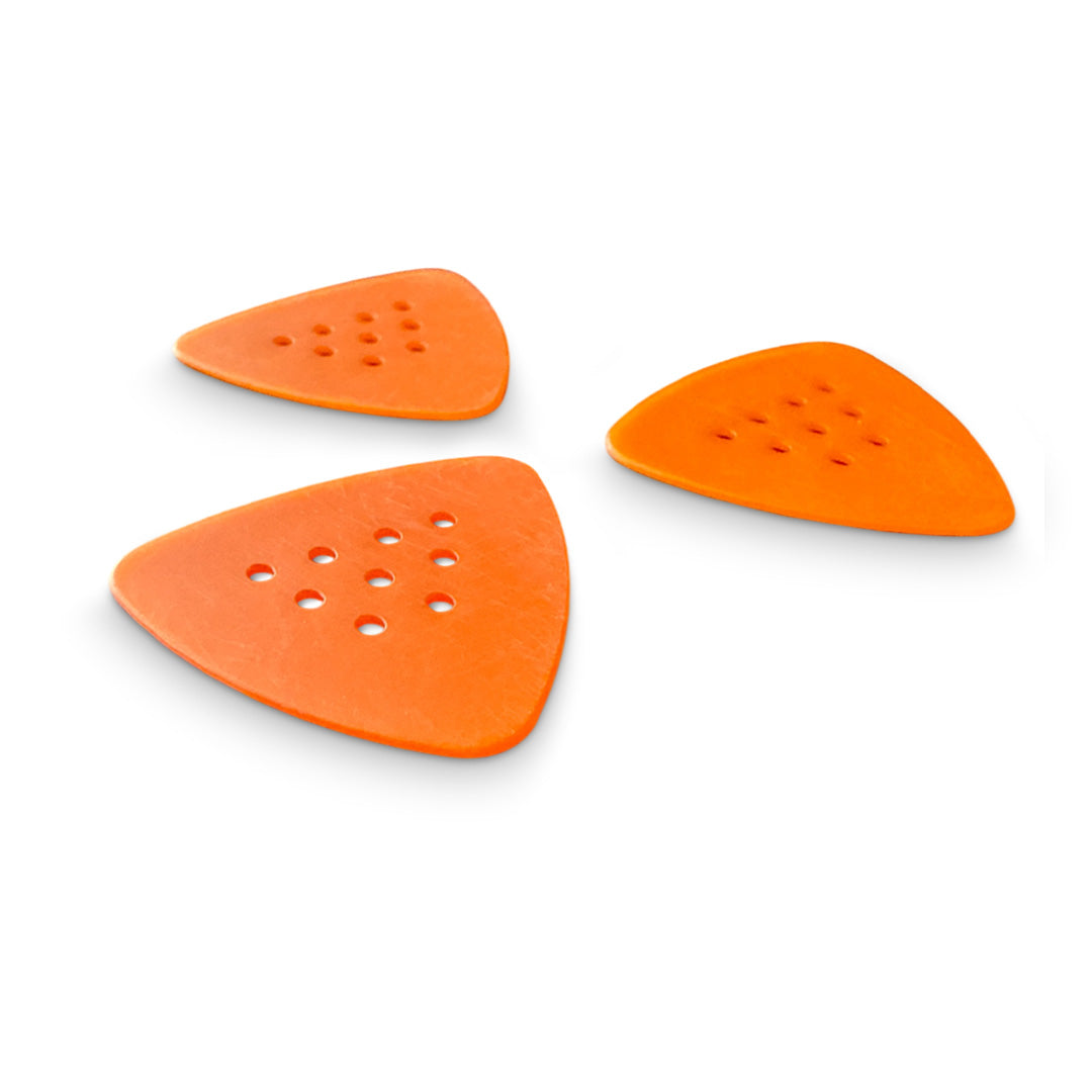 orange-triangle-guitar-pick-for-country-bluegrass-flatpicking