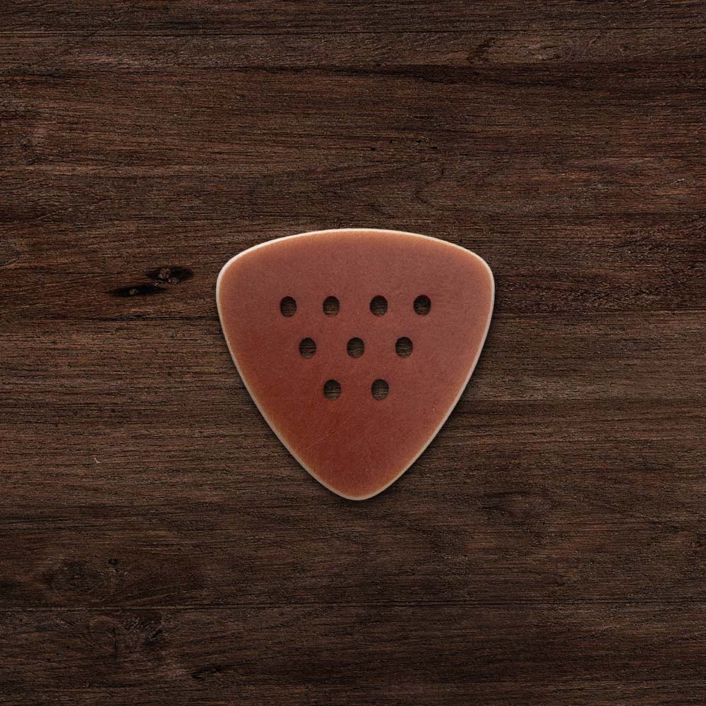 Hand-Finished FlexGrip® Picks - .85mm Honky Tonk Guitar Pick - Saddle Brown
