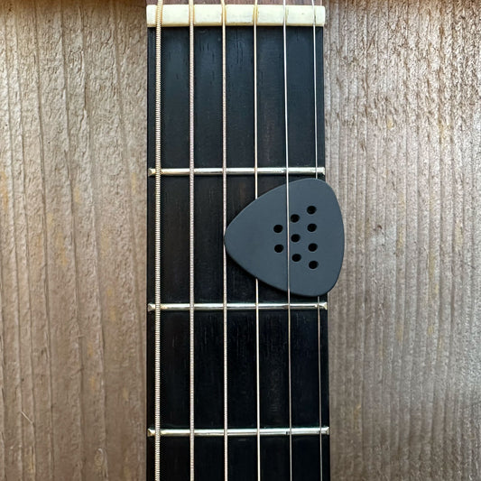 3-Pack Rounded Teardrop Guitar Picks .78mm Woodtone FlexGrip™ (Matte Black)