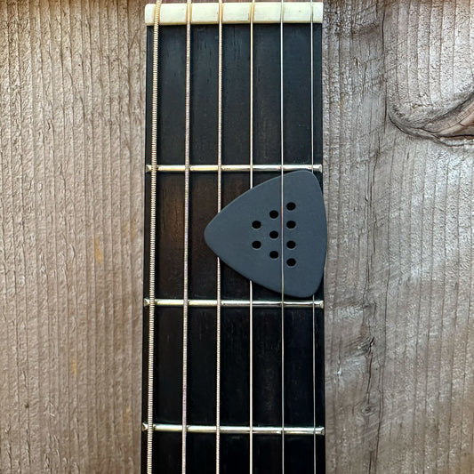 3-Pack Triangle Guitar Picks .78mm Woodtone FlexGrip™ (Matte Black)