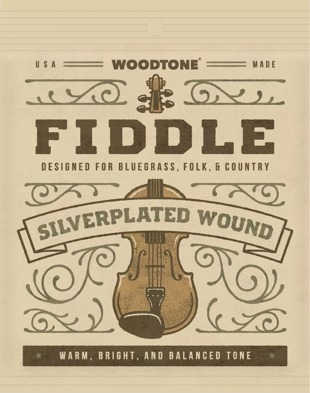 Fiddle Signatures / Silverplated Round Wound Ball End